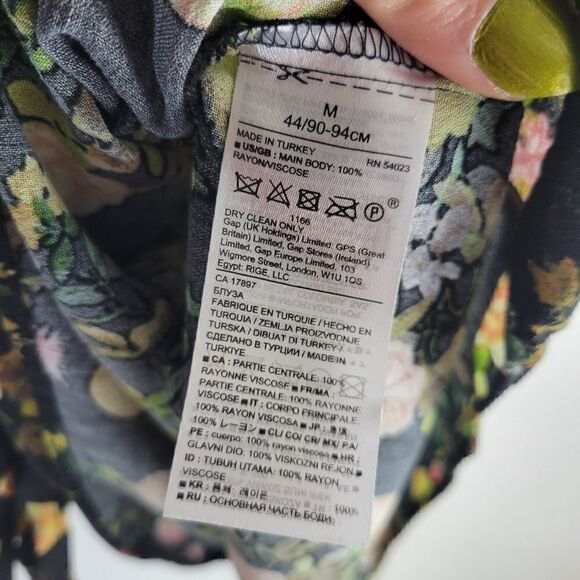 Banana Republic Floral Rayon Blouse with Side Tie Details - Picture 7 of 8